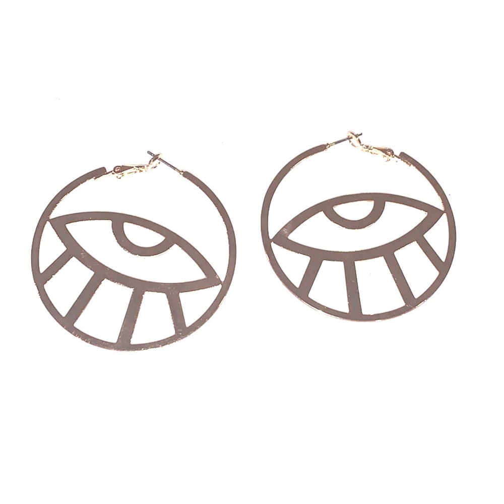 evil eye hoop earrings